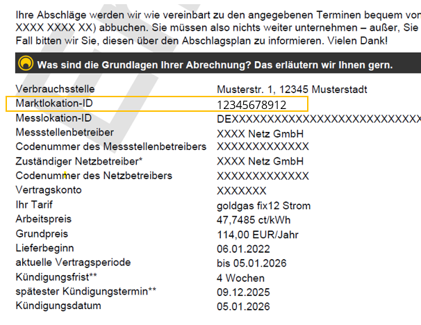 Wo finde ich die MaLo-ID?